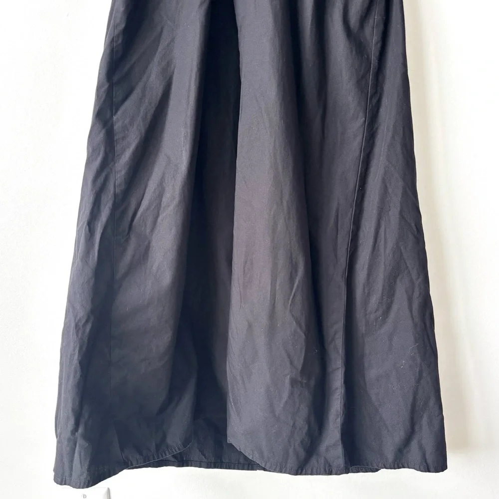 Gap Black Midi Dress Side Cut Outs Twist Front V Neck